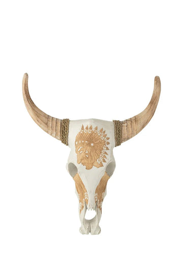 ALBASIA AHŞAP SKULL OBJE