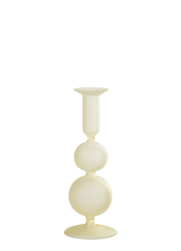 CANDELABRO CRISTAL AMARILLO MATE / L