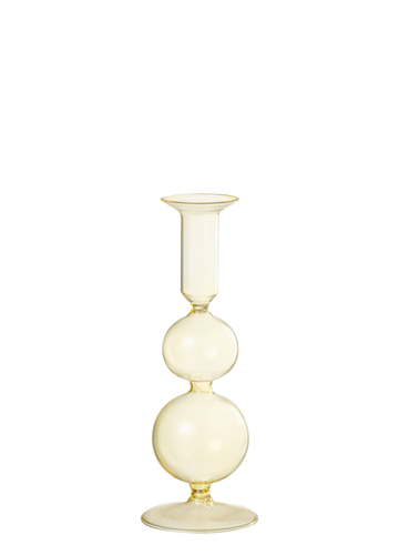 CANDELABRO CRISTAL AMARILLO BRILLANTE / L
