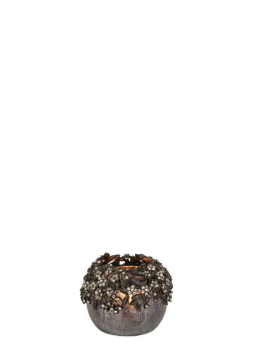STONE DETAILED SILVER TOP T-LIGHT - S