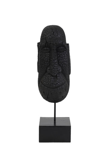 MASK KAİDELİ AHŞAP OBJE / SİYAH