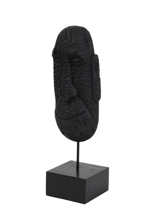 MASK KAİDELİ AHŞAP OBJE / SİYAH