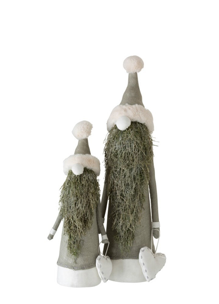 YEŞİL DAL SAKALLI NOEL FİGÜR / L