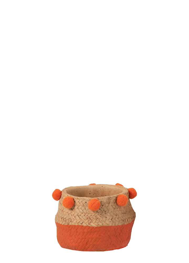 MACETA POMPONES NARANJA / S