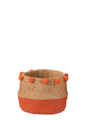 POMPOM POT ORANGE / L