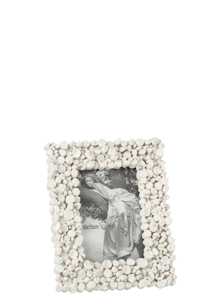 MİNİ KABUKLU FOTOĞRAF ÇERÇEVESİ BEYAZ