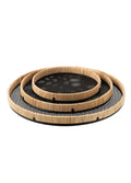 RATTAN DETAYLI METAL TEPSİ / S