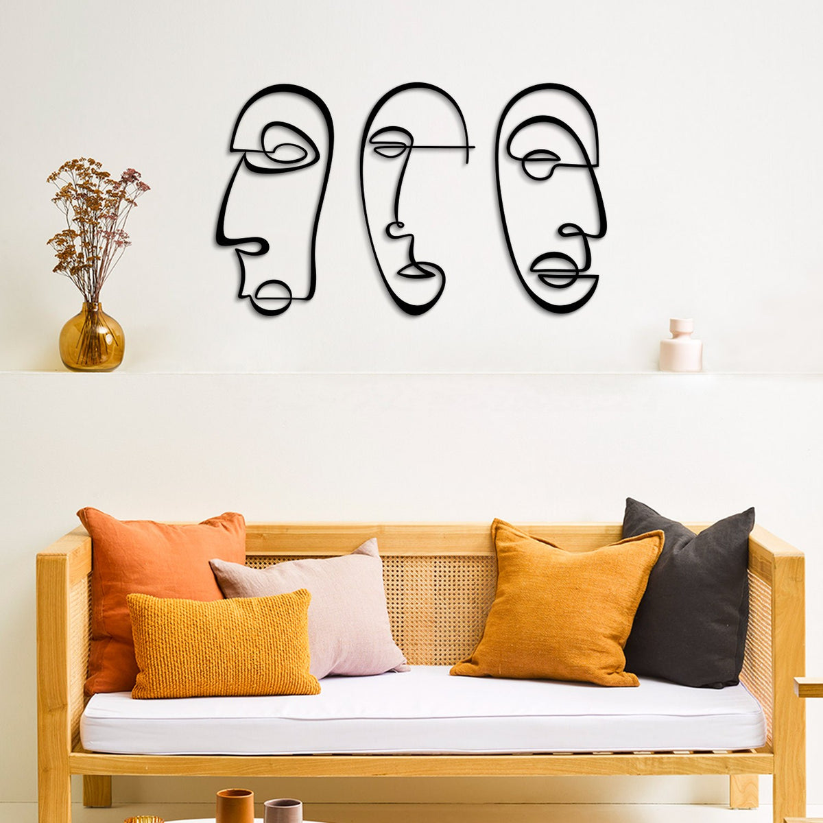 ABSTRACT LINE ART 3'LÜ SET
