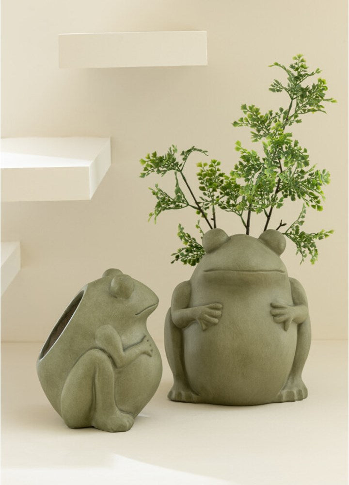 YEŞİL KURBAĞA SAKSI / 25 CM 