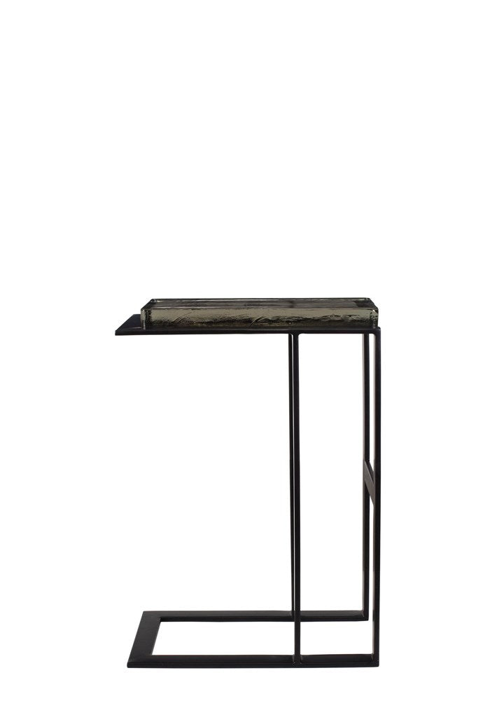 SOMA SİYAH METAL DETAYLI YAN SEHPA 