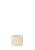 DALGALI KREM BETON SAKSI / 13,5 CM