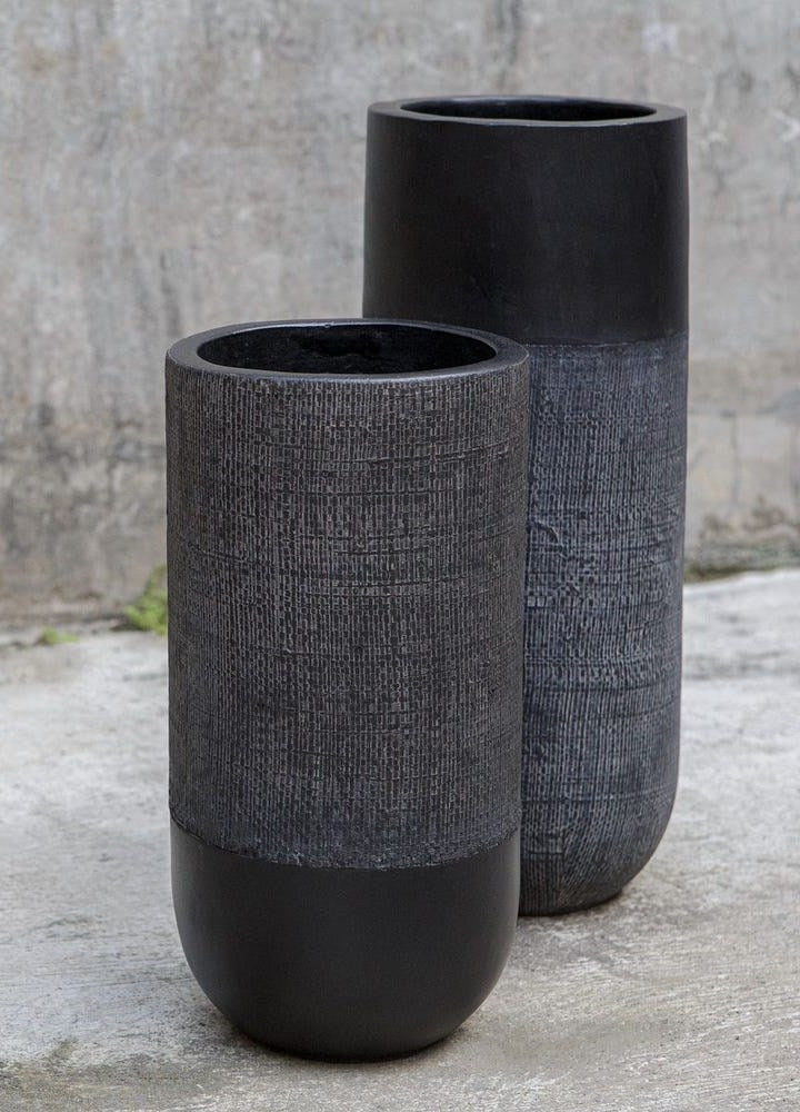 WOVEN SİYAH SERAMİK VAZO / S