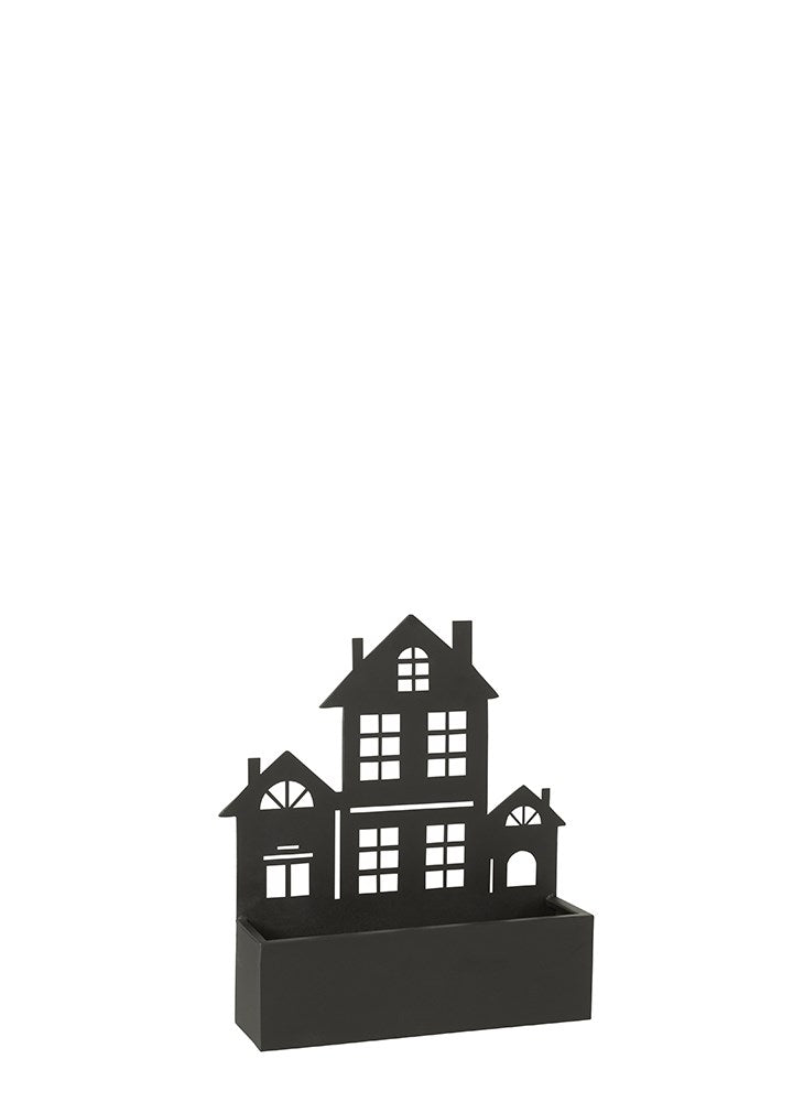 AMSTERDAM SİYAH METAL KAPI ÖNÜ SAKSI