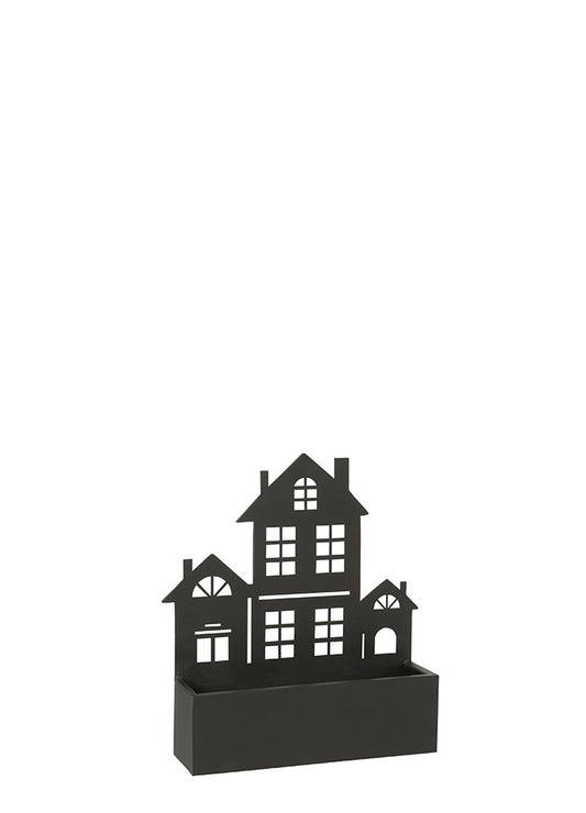 AMSTERDAM SİYAH METAL KAPI ÖNÜ SAKSI