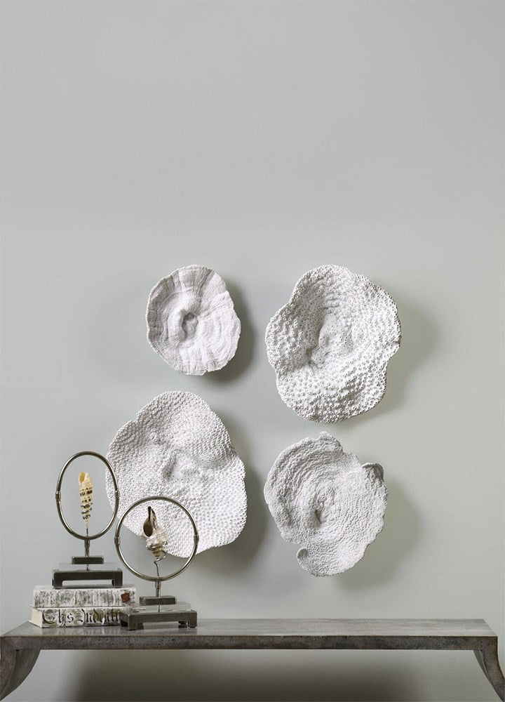 SEA CORAL WALL ART S/4