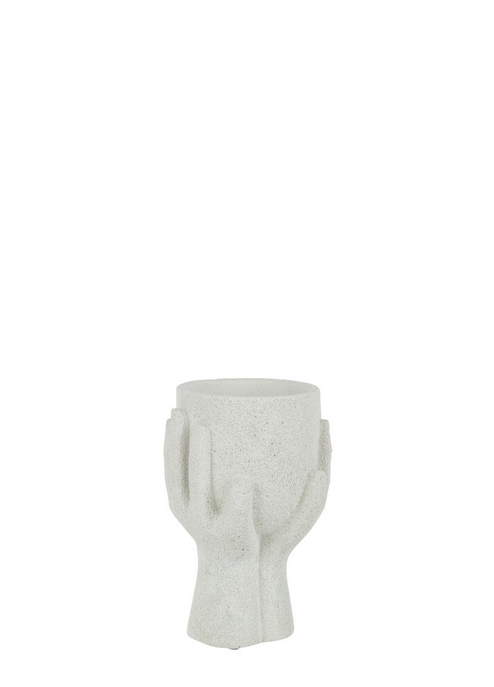 BEYAZ EL BETON SAKSI / 19 CM