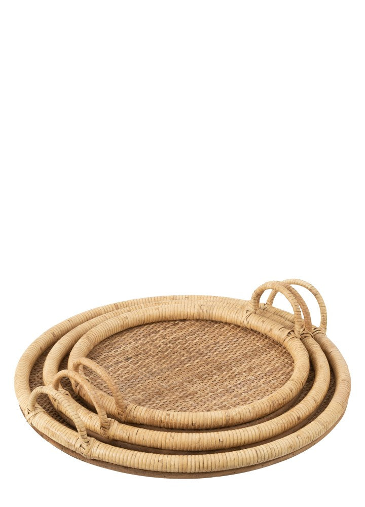 CONNY RATTAN YUVARLAK TEPSİ / L