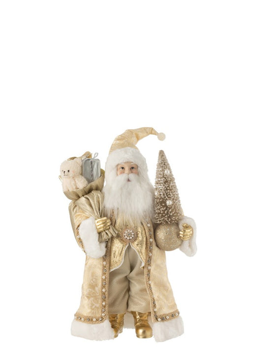 GOLD GİYSİLİ SANTA DECO NOEL BABA