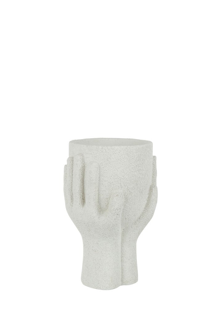 BEYAZ EL BETON SAKSI / 24 CM 