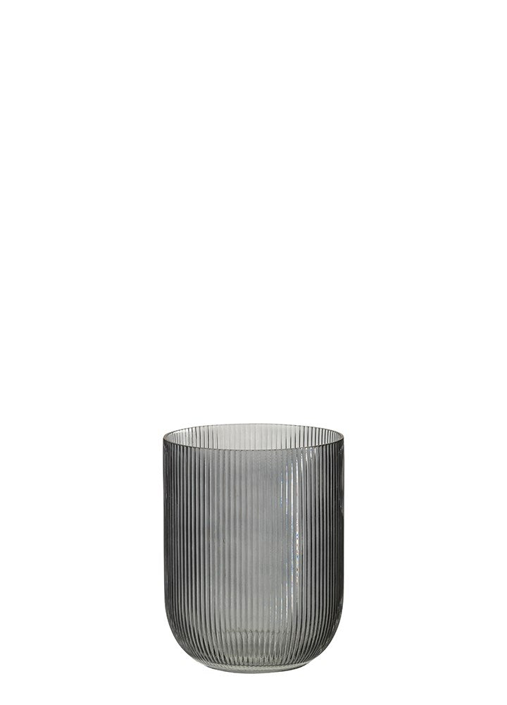 CONCI SİYAH CAM VAZO MUMLUK / M