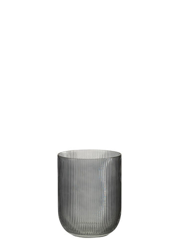 CONCI SİYAH CAM VAZO MUMLUK / M