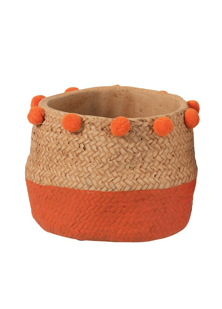 PONPONLU TURUNCU SAKSI / 15,5 CM 