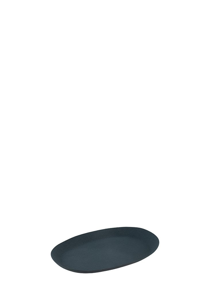 METAL MAVİ OVAL TABAK / S 