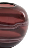 LOUKA YUVARLAK CAM VAZO / BORDO