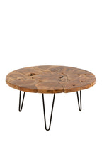 TEAK NATUREL YUVARLAK SEHPA