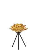 FLOWER SHAPED T-LIGHT YELLOW / M 