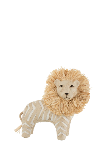 LION OBJECT WITH RAFFIA DETAILED