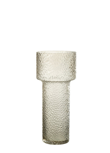 BETTY ŞEFFAF GRİ CAM VAZO / 45 CM