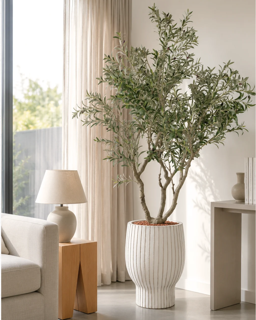 REGULUS POT BEYAZ SAKSI / 47*47*56 CM