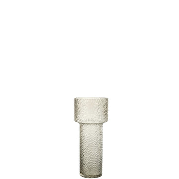 BETTY ŞEFFAF GRİ CAM VAZO / 45 CM