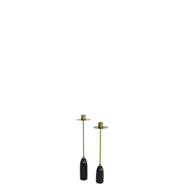 HALO CANDLESTICK 2 PACK / BLACK