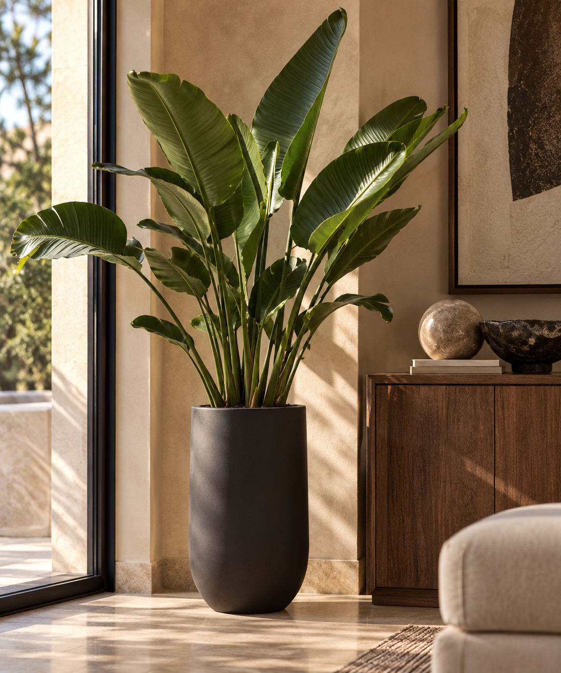 SIRIUS POT SİYAH SAKSI / 46*46*75 CM