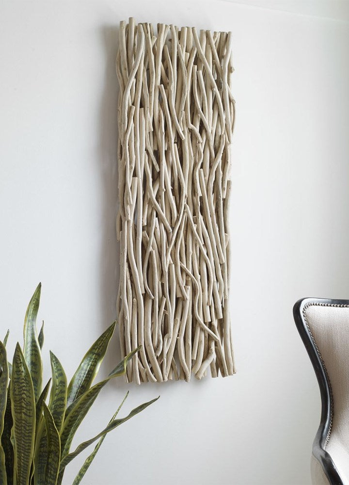 GATHERED TEAK AHŞAP DUVAR PANELİ / NATUREL