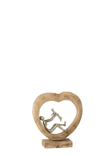 MOTHER AND CHILD FIGURE IN A HEART