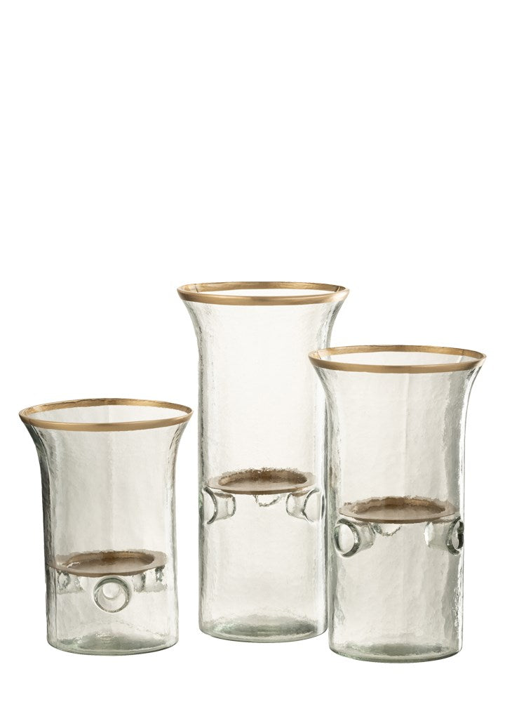 GLASSY GOLD DETAYLI CAM MUMLUK / L