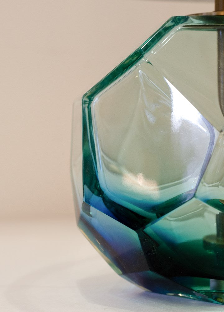 EMERALD YEŞİL/MAVİ CAM ABAJUR