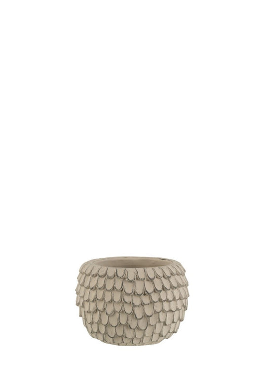 LEAF GRİ MİNİ SAKSI / 13,5 CM 