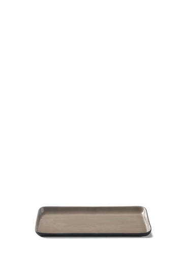 DİKDÖRTGEN ORTA BOY SERVİS TABAĞI ÇİFT RENK SİYAH&TAŞ