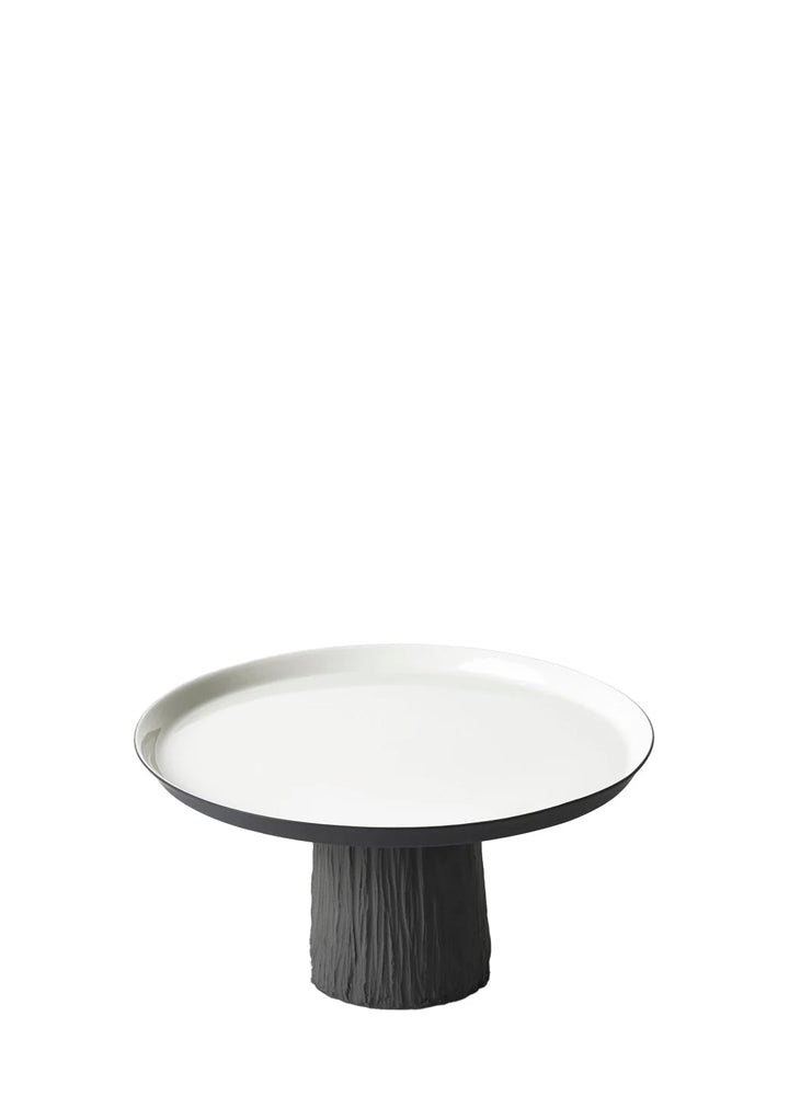 ROUND L SIZE FOOT PLATE / BLACK &amp; IVORY