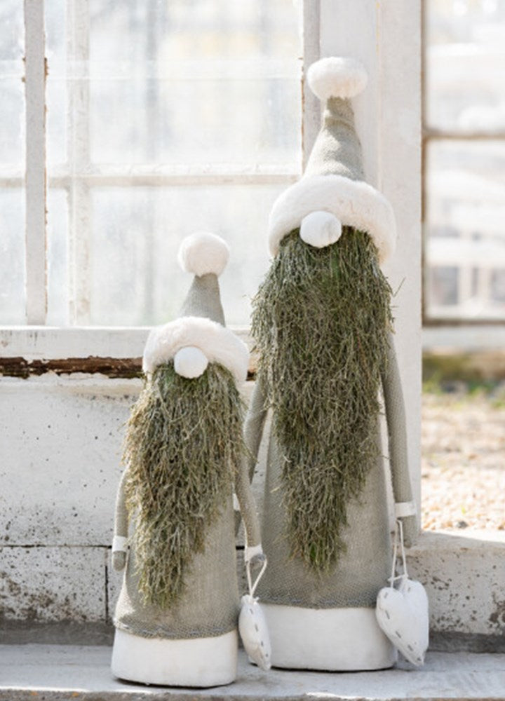 YEŞİL DAL SAKALLI NOEL FİGÜR / L