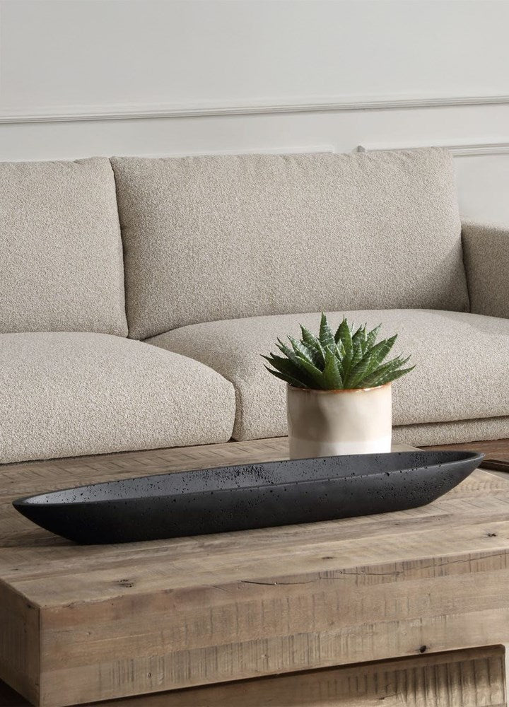 VESSEL OVAL TAŞ TABAK / SİYAH