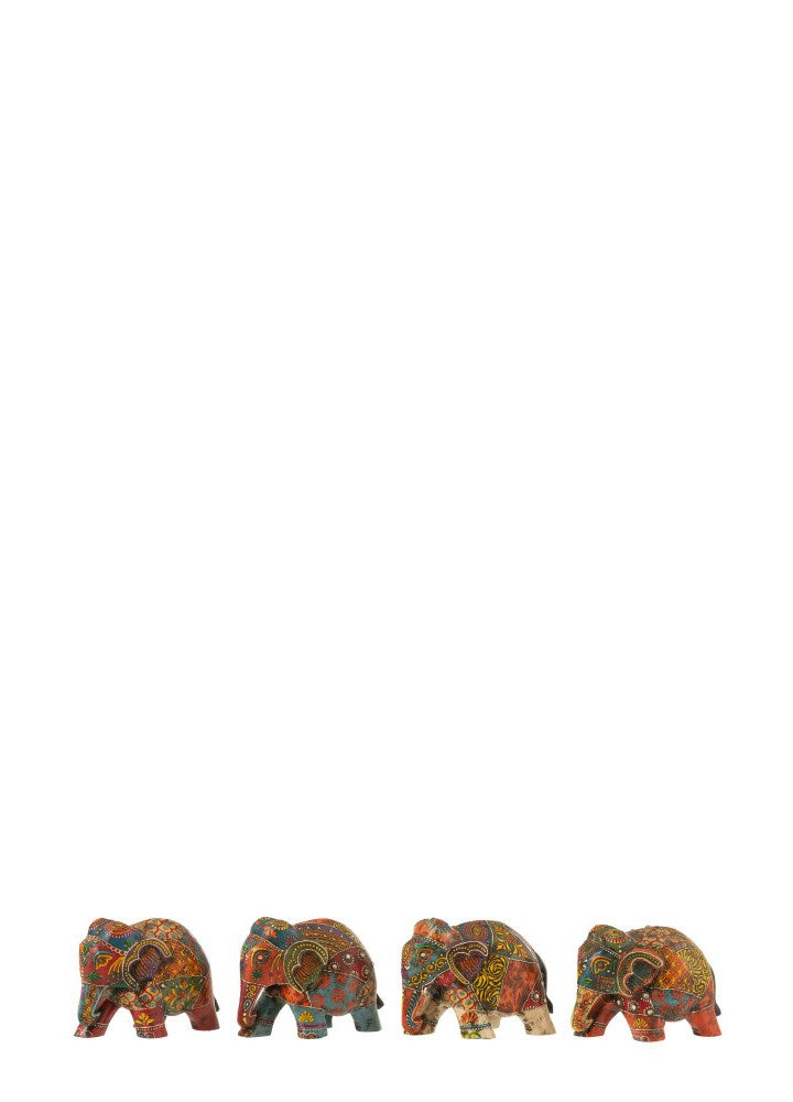 RENKLİ MANGO AHŞAP FİL / S