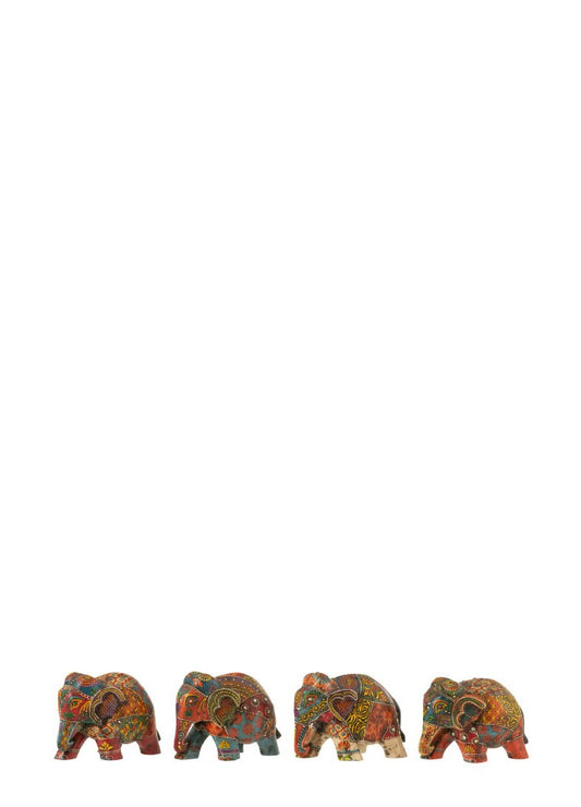 RENKLİ MANGO AHŞAP FİL / S