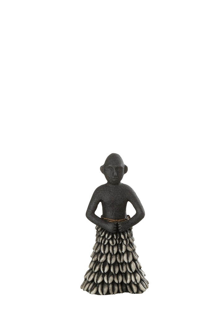 FIGURA ÉTNICA DETALLE CONCHA / NEGRO