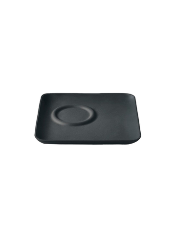 FIGURED COFFEE PLATE / BLACK