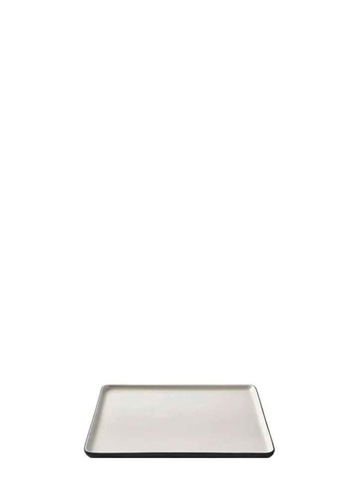 SQUARE HORROR PLATE / BLACK &amp; IVORY